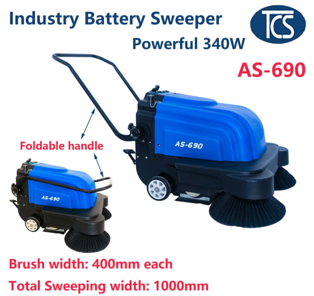 Commercial Battery Powered Floor Sweeper Machine Walk Behind Vacuum Cleaners in Alexandria