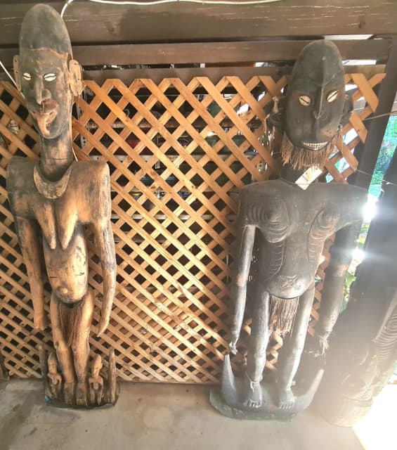 2x2m Papua New Guinea Wood Carving PNG Sepik Tribal Art Vintage Art