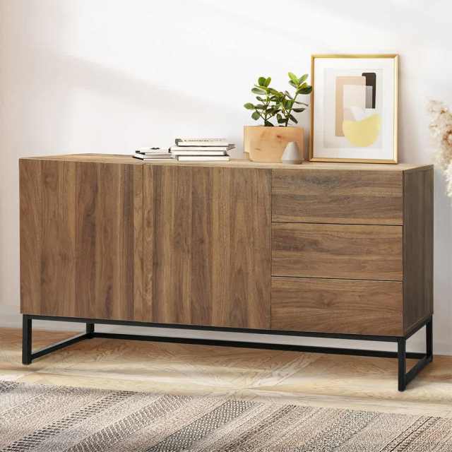 Levede Buffet Sideboard Storage Walnut Buffets & Side Tables