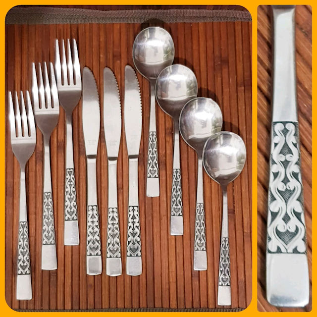 Retro Intermezzo Korean Cutlery,3 Person Basic Setting,Vintage Cutlery