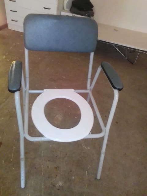 Ajustable chair seat comes off so can also use as toilet chair $50 ...