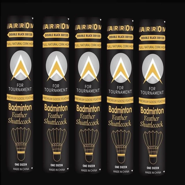 5 x (60 pcs ) PREMIUM MODEL GOOSE FEATHER BADMINTON SHUTTLECOCKS