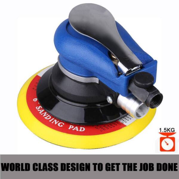 Air Random Orbital Palm Sander 6" 150mm Dual Action Auto w/ Vac Power