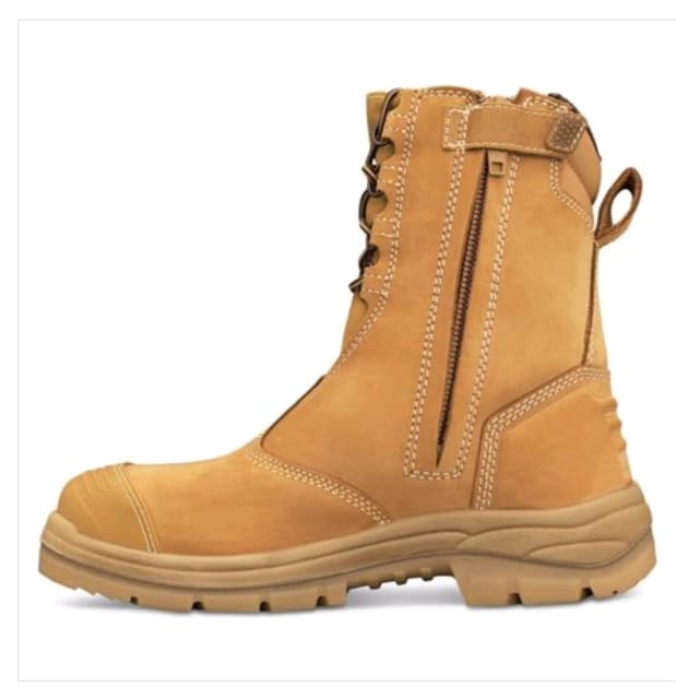 Oliver 200mm HiLeg Wheat Zip Sided Safety Boots Size 9 AU/UK NEW Men