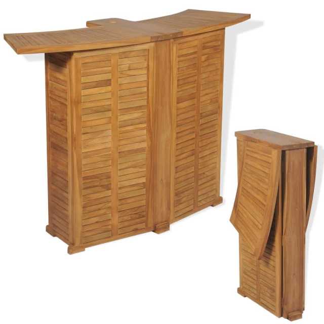 Folding Bar Table 155x53x105 cm Solid Teak Wood Dining Tables in Brisbane City QLD Gumtree
