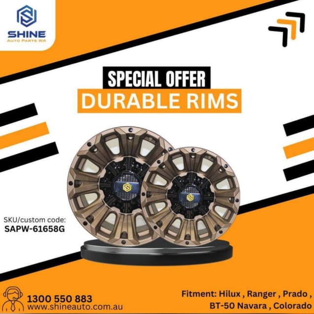 SAP WHEEL BRIMSTONE GOLD 16X8 SKU SAPW61658G Wheels, Tyres & Rims