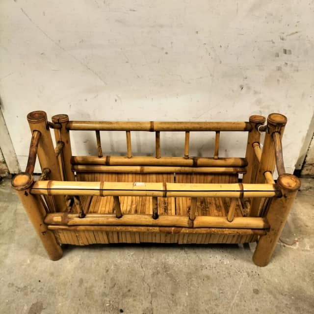 Retro cane magazine / LP record storage rack. Decorative Accessories in Hamilton North NSW