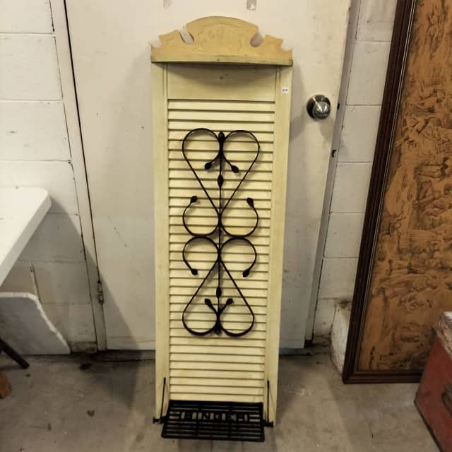 Bespoke outdoor garden wall art with plant shelf. Other Garden