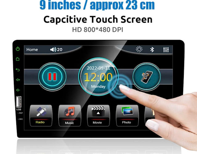Car stereo, 9” 1 din multimedia head unit brandnew. Audio, GPS & Car