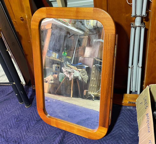 MidCentury Modern Teak Corner with Shelves and Mirror
