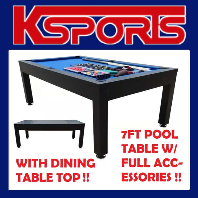 7ft Pool Table Billiard Snooker Table with Dining Table Top Other