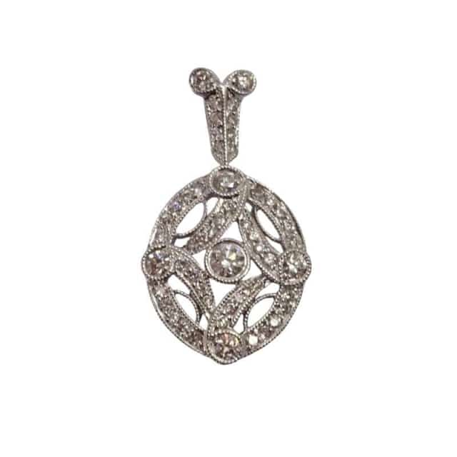 18ct White Gold Pendant 2.31G 0.5ct TDW(028700229115) Women's