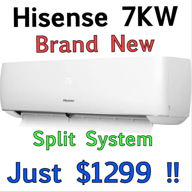 ***NEW*** 7KW Hisense WiFi Split System Air Conditioner 1299