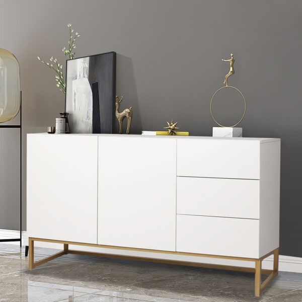 Levede Sideboard Buffet Cabinet Automatic Spring Drawers Storage Shelf ...