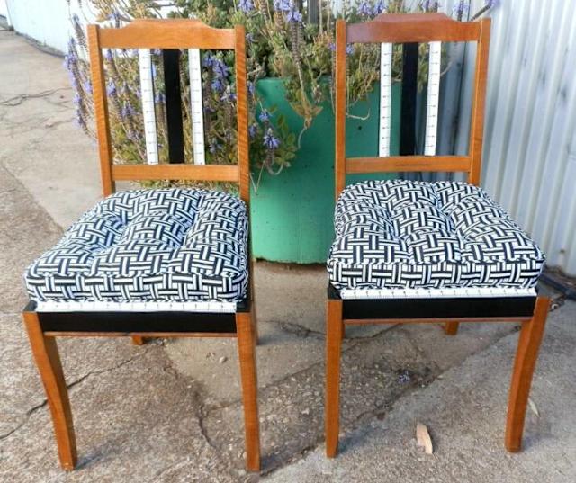 Upcycled Chairs, Black And White On Timber Flour Mill Emporium York Dining Chairs Gumtree