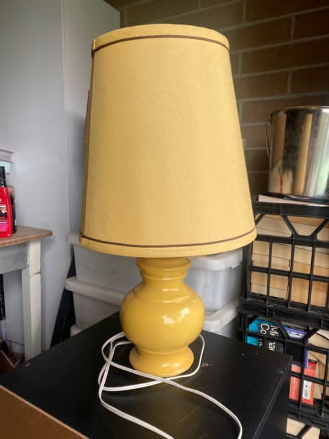 yellow lamp stand