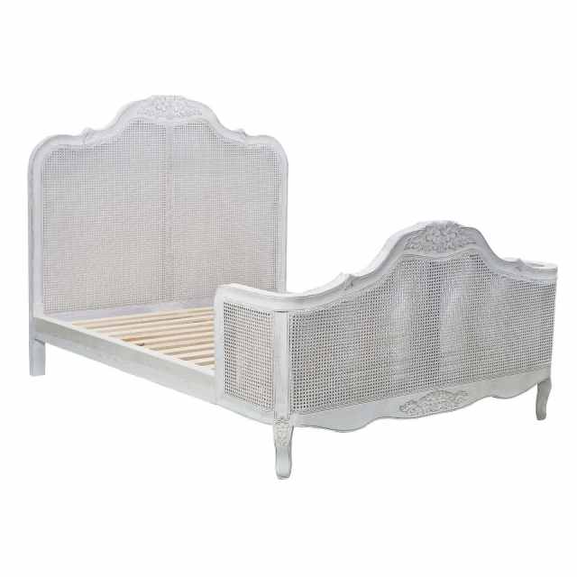 Alice King Size Bed Frame Rattan Timber Wood Mattress Base Beds in