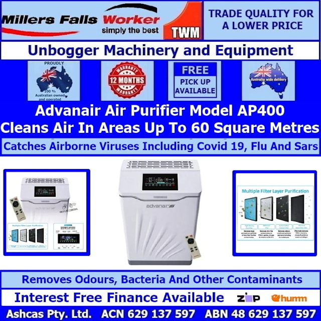 Advanair Air Purifier Up To 60m2 Area Cleans Covid19 Flu SARS Etc