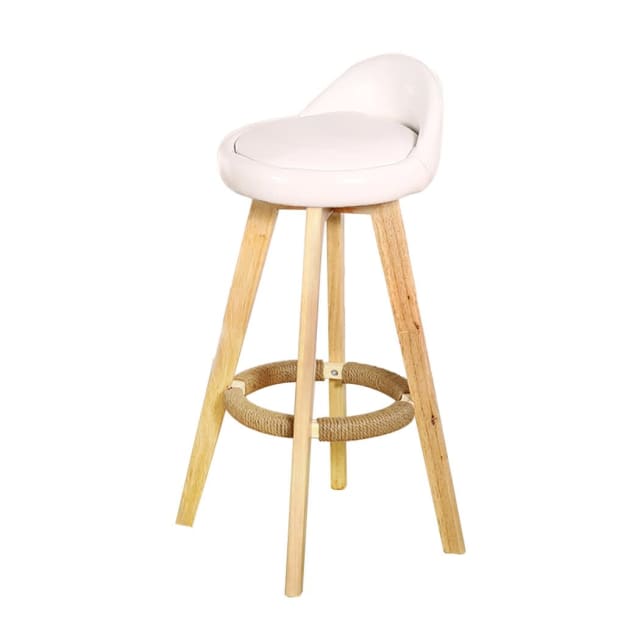 2x Levede Leather Swivel Bar Stool Kitchen Stool Dining Chair Bar