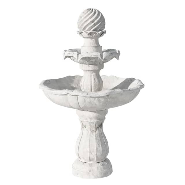 Gardeon 3 Tier Solar Powered Water Fountain Ivory Other Garden