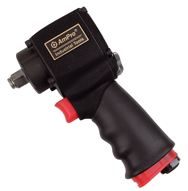 AMPRO 1/2 DRIVE AIR IMPACT WRENCH LIGHT WEIGHT STUBBY (TWIN HAMMER