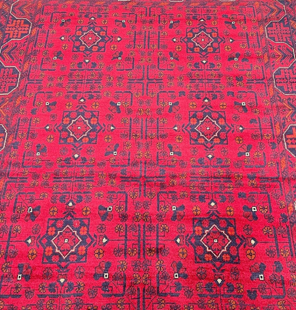 Pure wool tribal hand knotted Afghan Khal rug 2x1.5m Rugs & Carpets