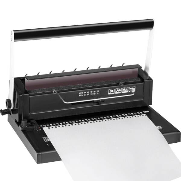 Wire Binding Machine 34 Hole 120 Sheets Office Binder Comb Puncher