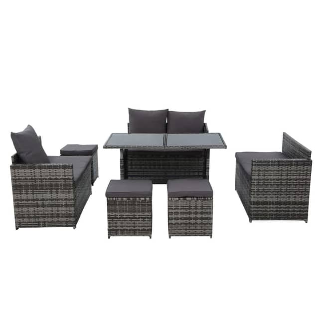 Gardeon Outdoor Furniture Dining Setting Sofa Set Lounge Wicker 9