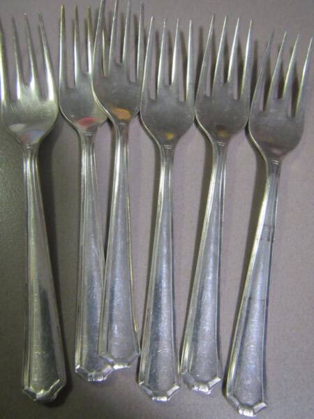 Grosvenor Delphic Cake Desert Fork Forks Vintage Flatware X6 