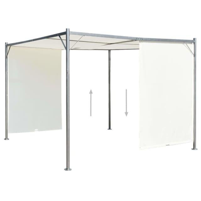 **Pergola with Adjustable Roof Cream White 3x3 m Steel** Other Garden Gumtree Australia