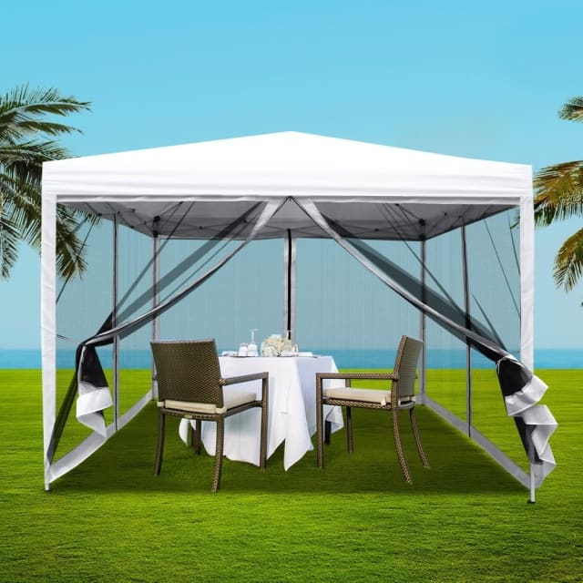 Marquee 3x3 Wedding Side Mesh Wall Outdoor Gazebos White Parasols