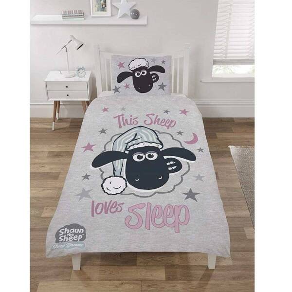 Shaun the Sheep Single Quilt Cover Reversible Bedding Set Doona Duvet