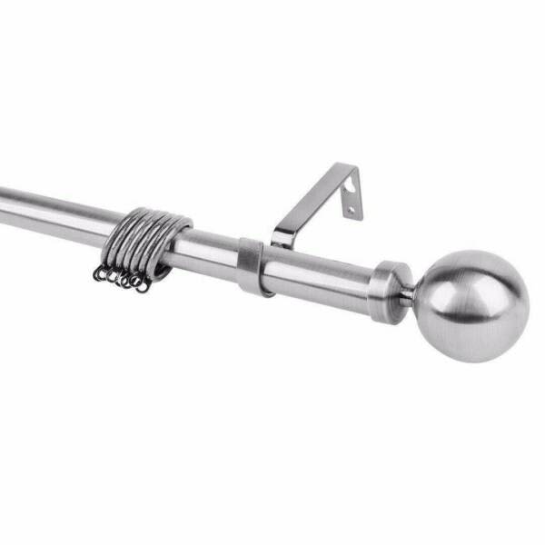 190380cm Universal Extendable Window Curtain Rod Pole Rail Finial
