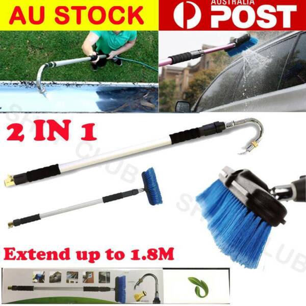 TELESCOPIC GUTTER CLEANER WAND FLUSHES MULTI PURPOSE CAR WASHER CLEANI