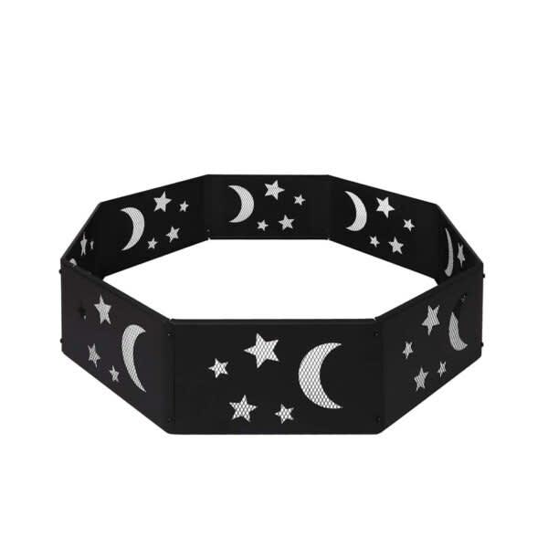 Moyasu Round Fire Pit Ring Outdoor Fireplace Camping Firepit Steel