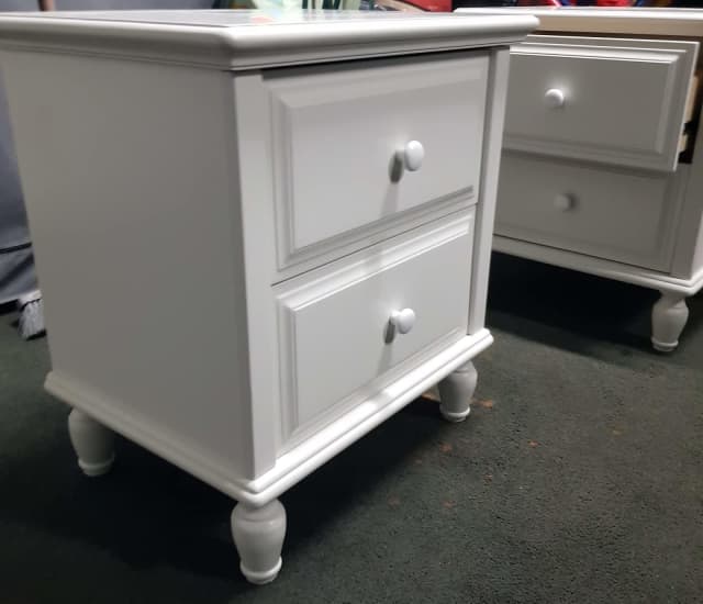 BEDSIDE TABLES x 2 30. FLUTED TIMBER PEDESTAL COLUMNS HAND CRAFTED