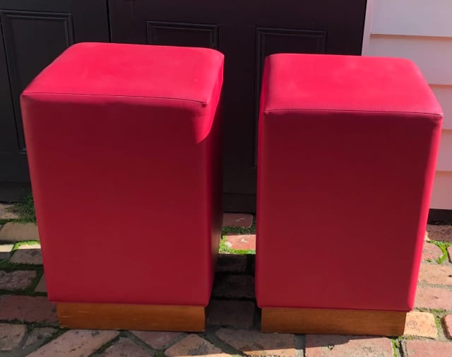 Red Vintage Ottomans Stools & Bar stools Gumtree Australia Geelong