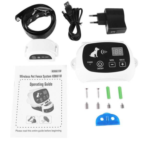 500M Wireless Pet Electric Dog Collar Fence Strap Training NEW Pet