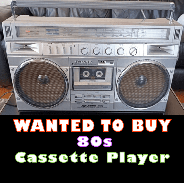 80s radio Cassette Player Boombox ghetto blaster tape recorder stereo