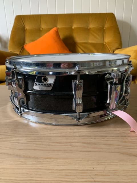 Ludwig LM404 Acrolite 5x14 8-Lug Aluminum Snare Drum Black