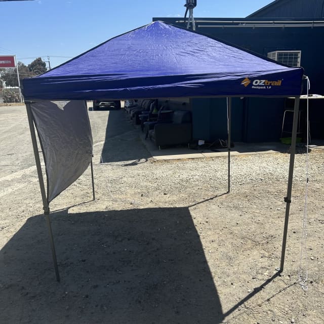 30 Oztrail 1.8M Backpack Gazebo Blue Compact Frame Camping & Hiking