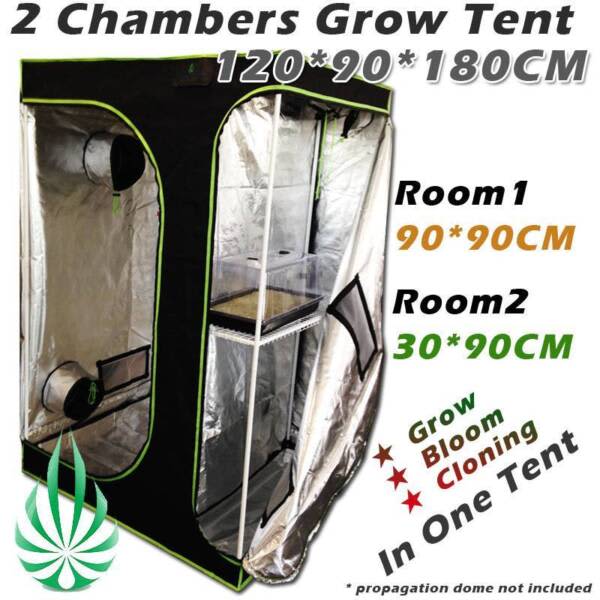 Hydroponics HARVEMAX 2 Chambs Grow Tent 120x90x180mm Diamond Mylar