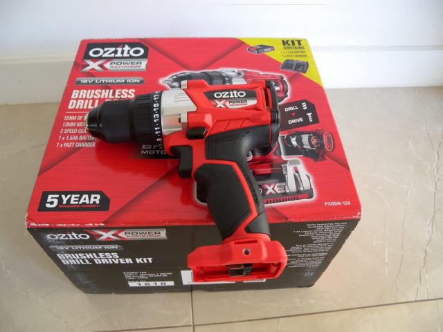 Ozito 18v Brushless Drill Driver Kit Brand New - Power Tools In 