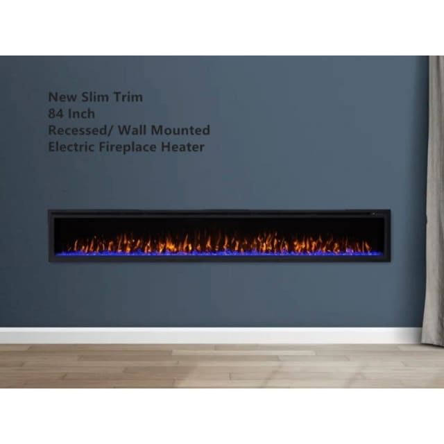 84 Slim Recessed / wall mounted Heater Electric Fireplace 77259 Air