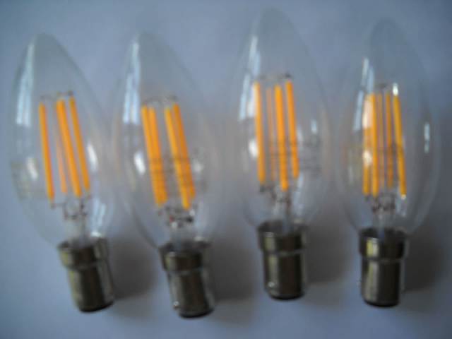 4 x Brand New Luce Bella 4w LED Filament Small Bayonet Light Globes ...