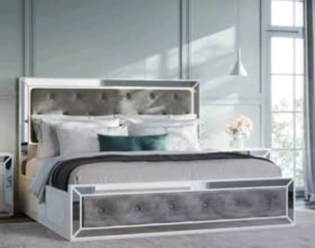 Amani queen size bed and draws with mirror CONSIDER SWAP Beds