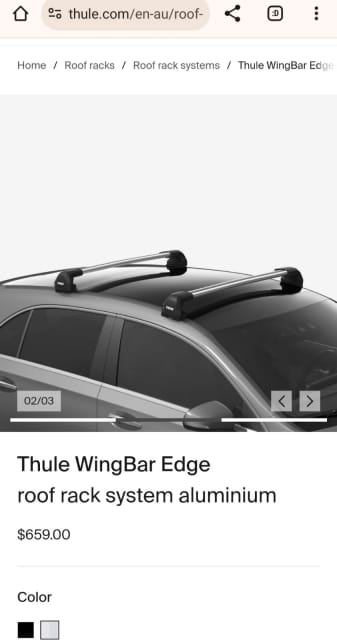 Thule WingBar Edge Roof Rack System