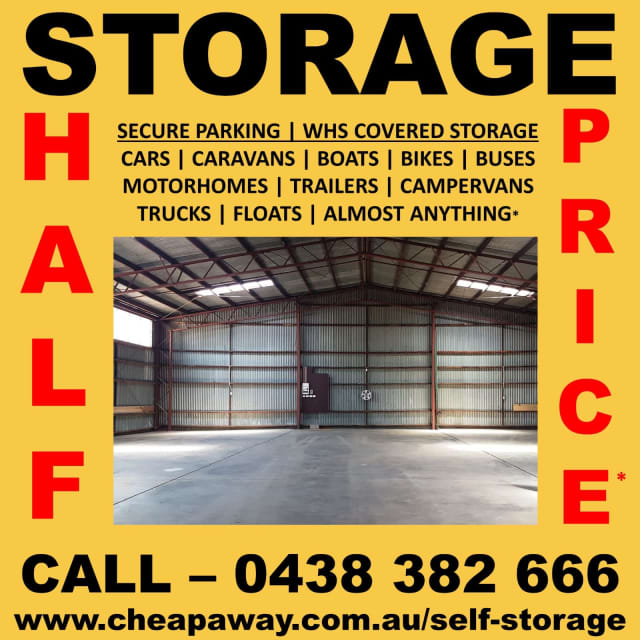 WAREHOUSE COVERED CAR CARAVAN BOAT STORAGE SPACES IPSWICH AREA Miscellaneous Goods in Ipswich