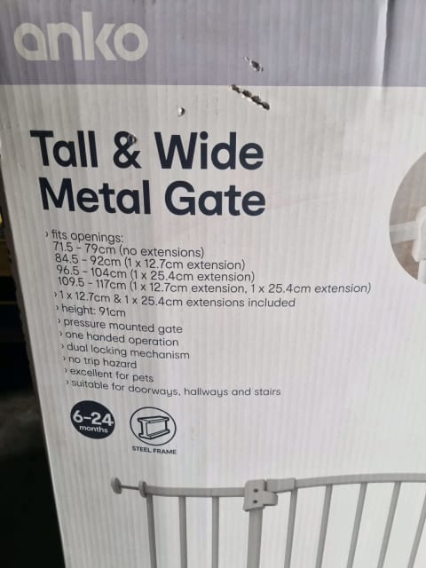 Tall and wide top metal gate kmart