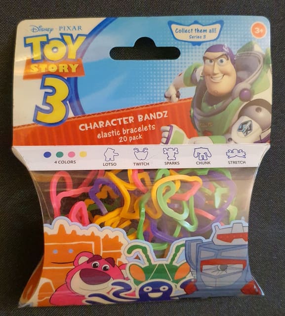 3 Disney Toy Story 3 Pixar Logo Bandz Rubber Bands ser 